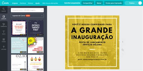 Crie seu convite de inauguração online.